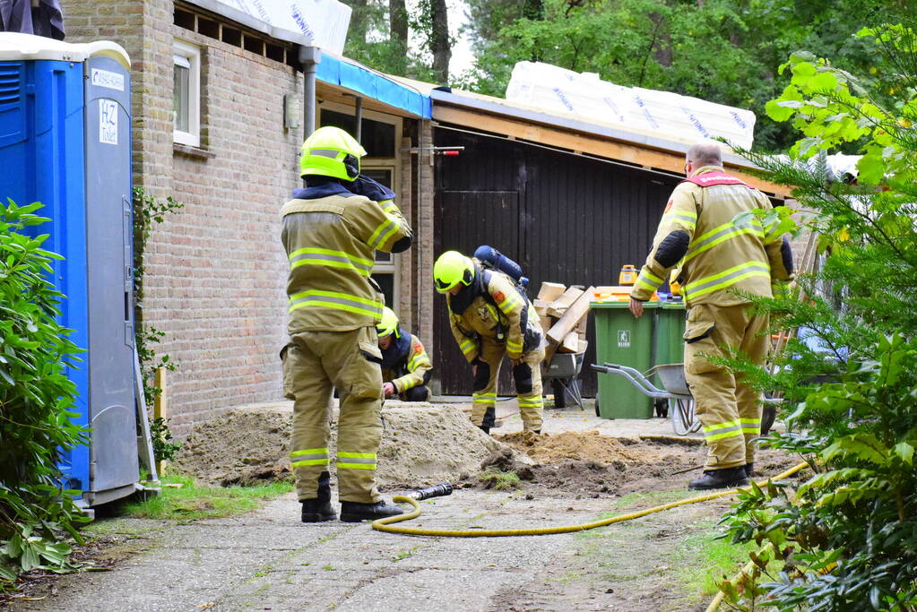 Gaslek na graafwerkzaamheden bij woning
