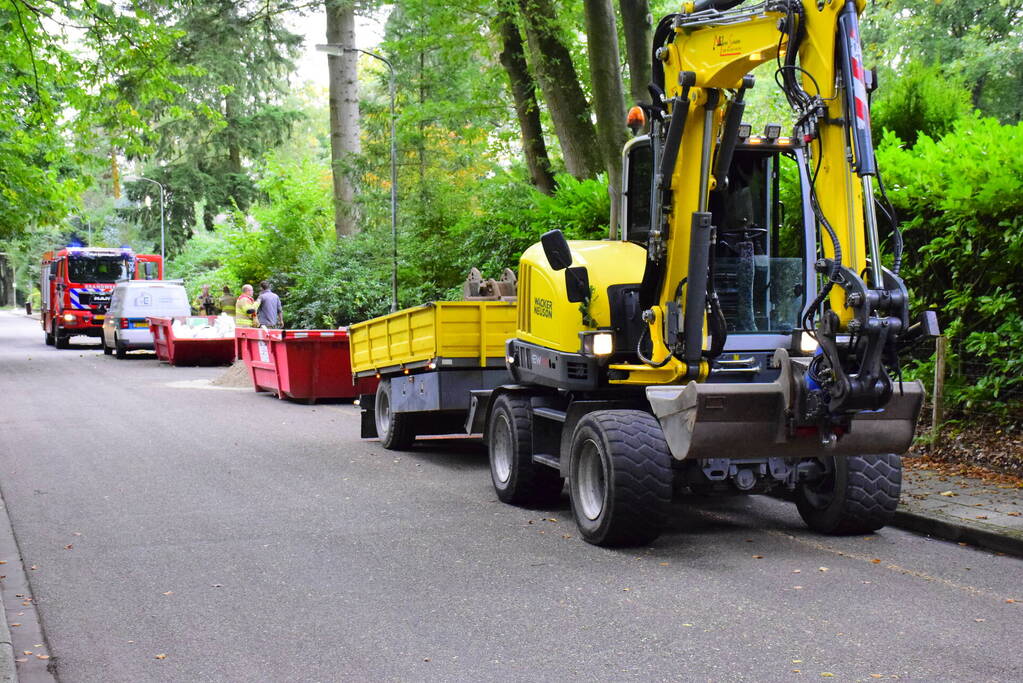 Gaslek na graafwerkzaamheden bij woning