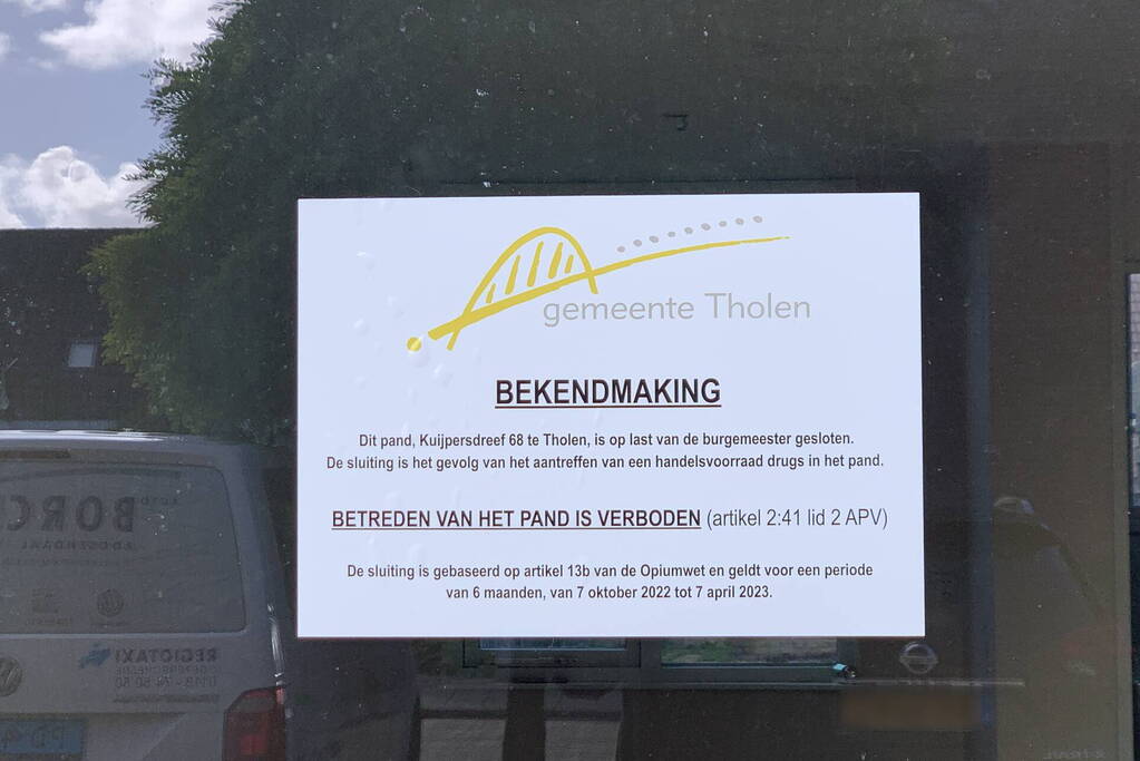 Burgemeester sluit woning half jaar vanwege drugsvondst