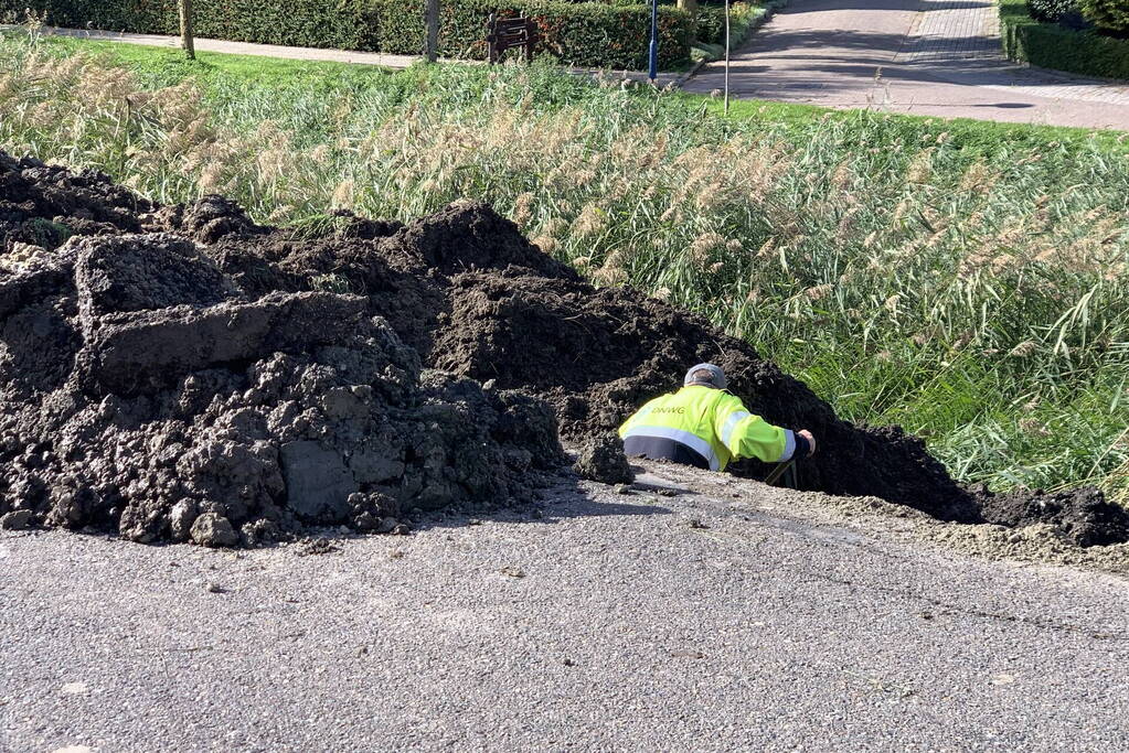 Waterlekkage door kapotte waterleiding