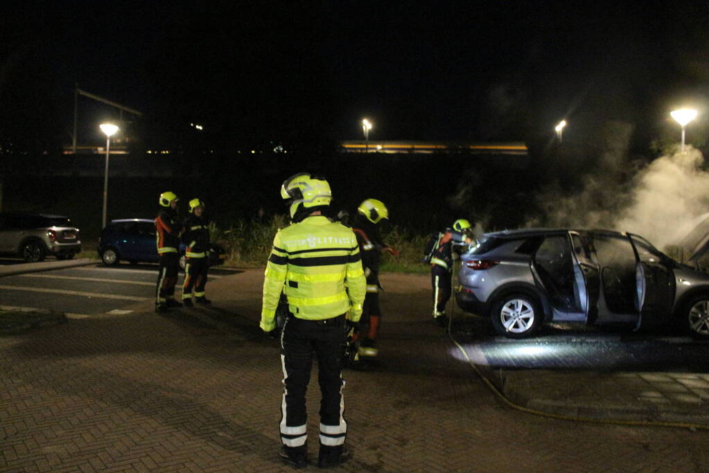Auto beschadigd na brand