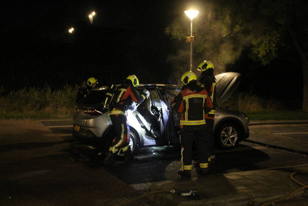 Auto beschadigd na brand