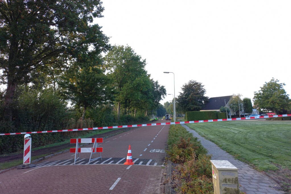 Weg afgesloten door gaslekkage