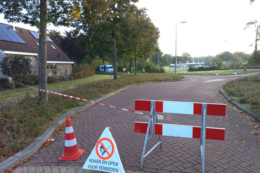 Weg afgesloten door gaslekkage