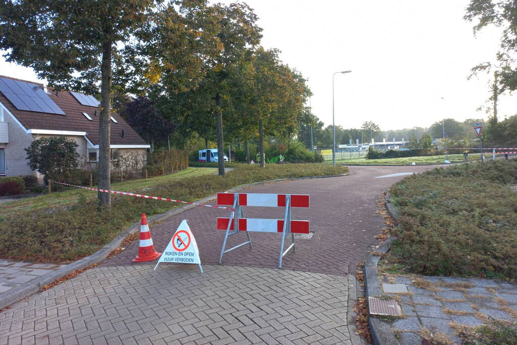 Weg afgesloten door gaslekkage