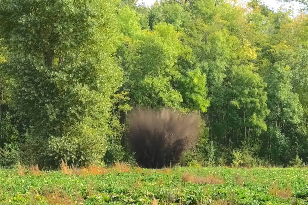 Gevonden granaten tot ontploffing gebracht