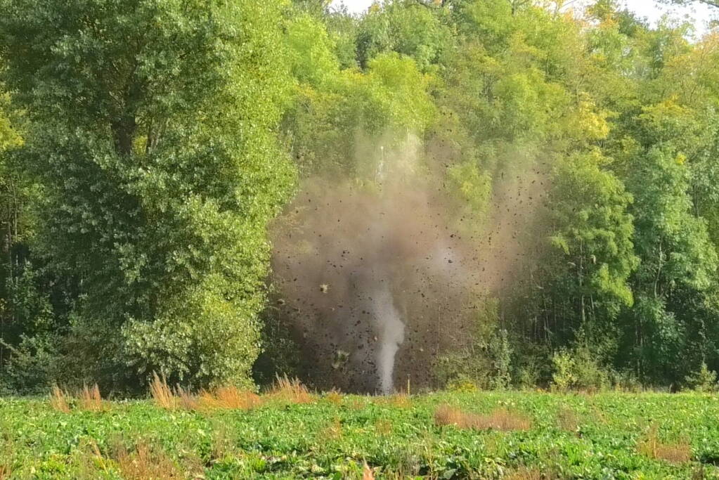 Gevonden granaten tot ontploffing gebracht
