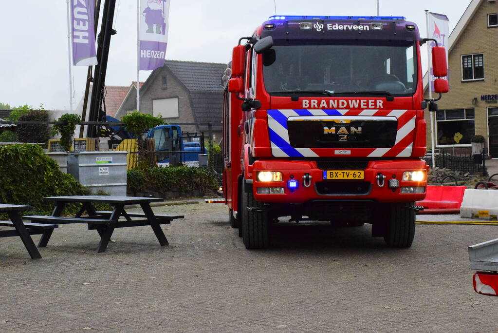 Hogedruk gasleiding geraakt tijdens werkzaamheden