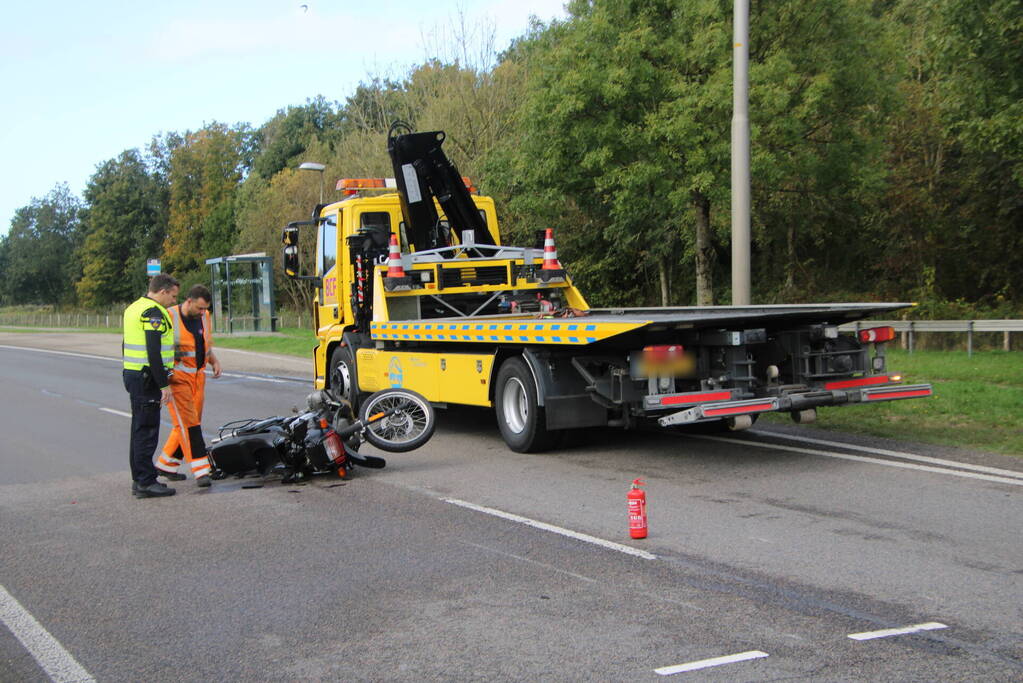 Motorrijder gewond na eenzijdig ongeval