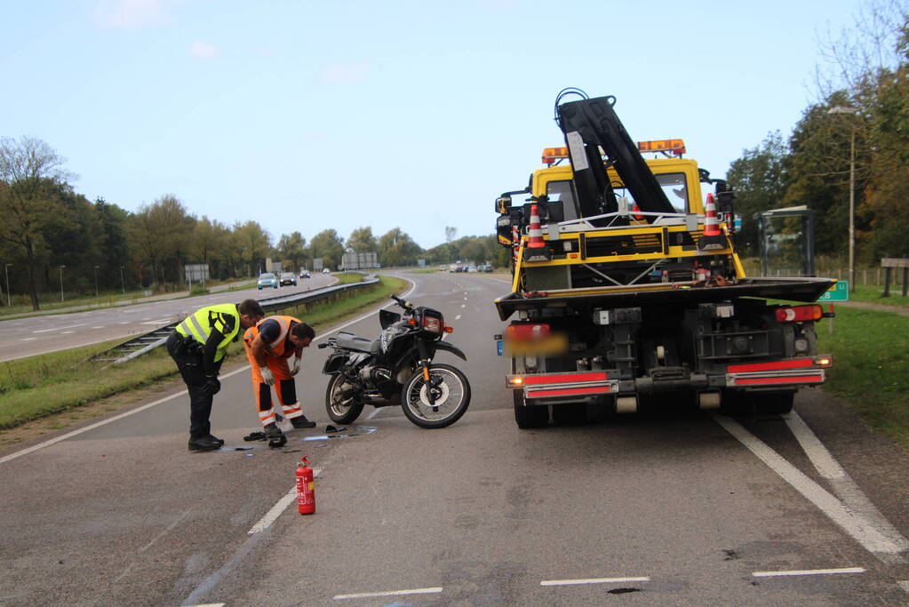Motorrijder gewond na eenzijdig ongeval