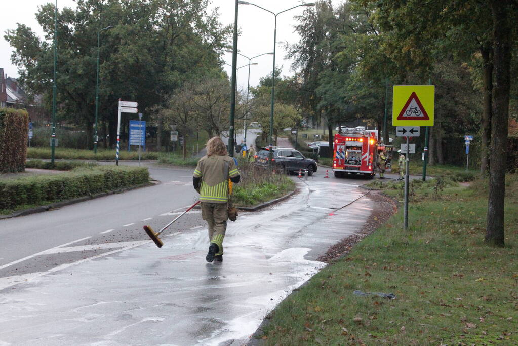 Wegdek spekglad door diesellekkage