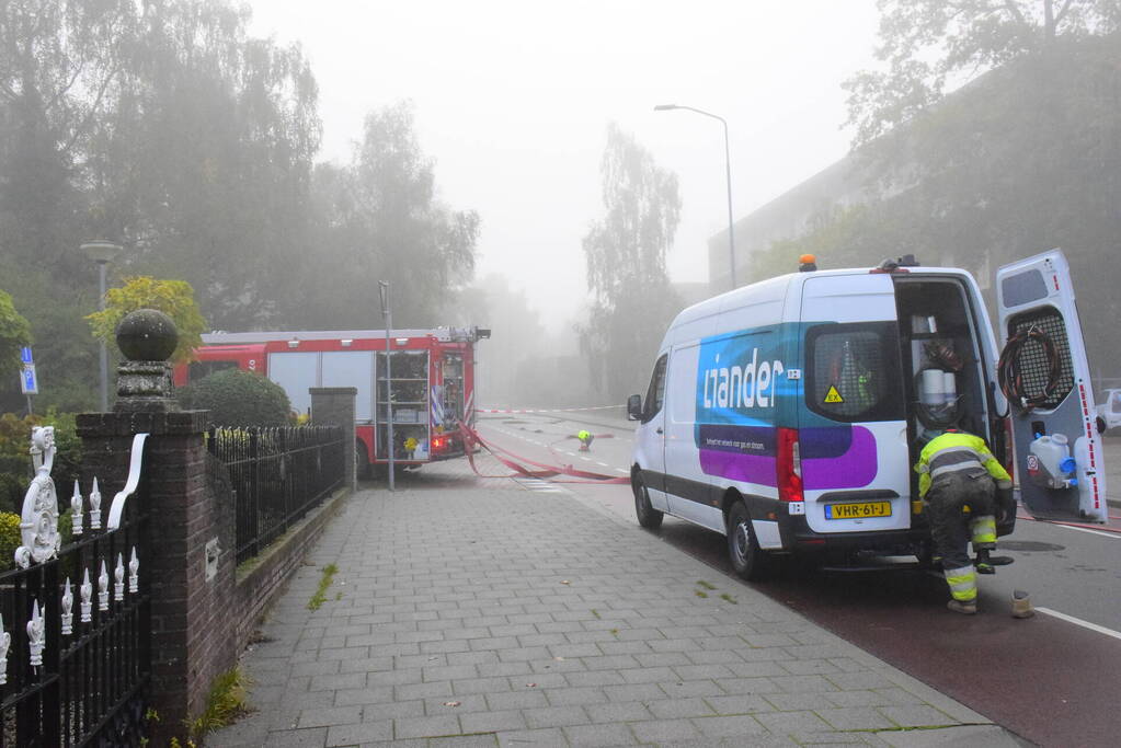 Straat afgezet na gaslekkage