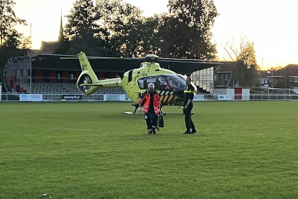 Traumahelikopter trekt veel bekijks