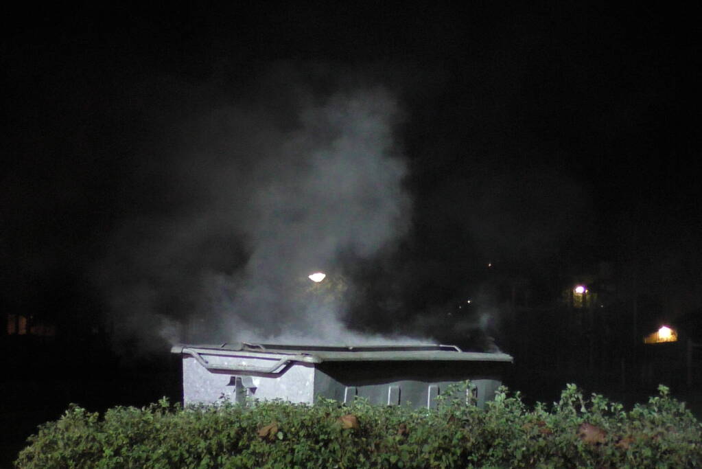 Brand in container snel geblust