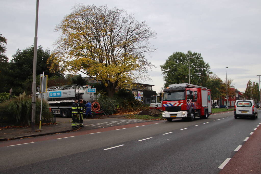 Gasleiding geraakt bij graafwerkzaamheden