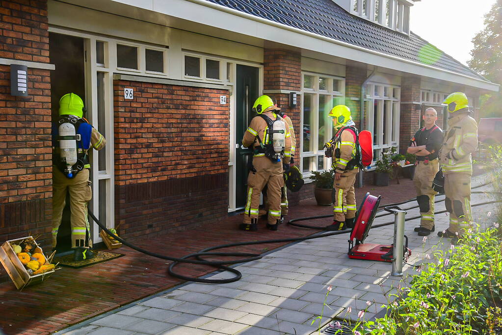 Veel rook door brand in warmtepomp