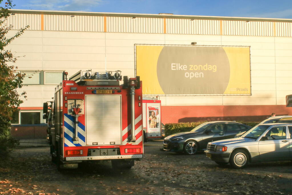 Brand in pand van Praxis bouwmarkt