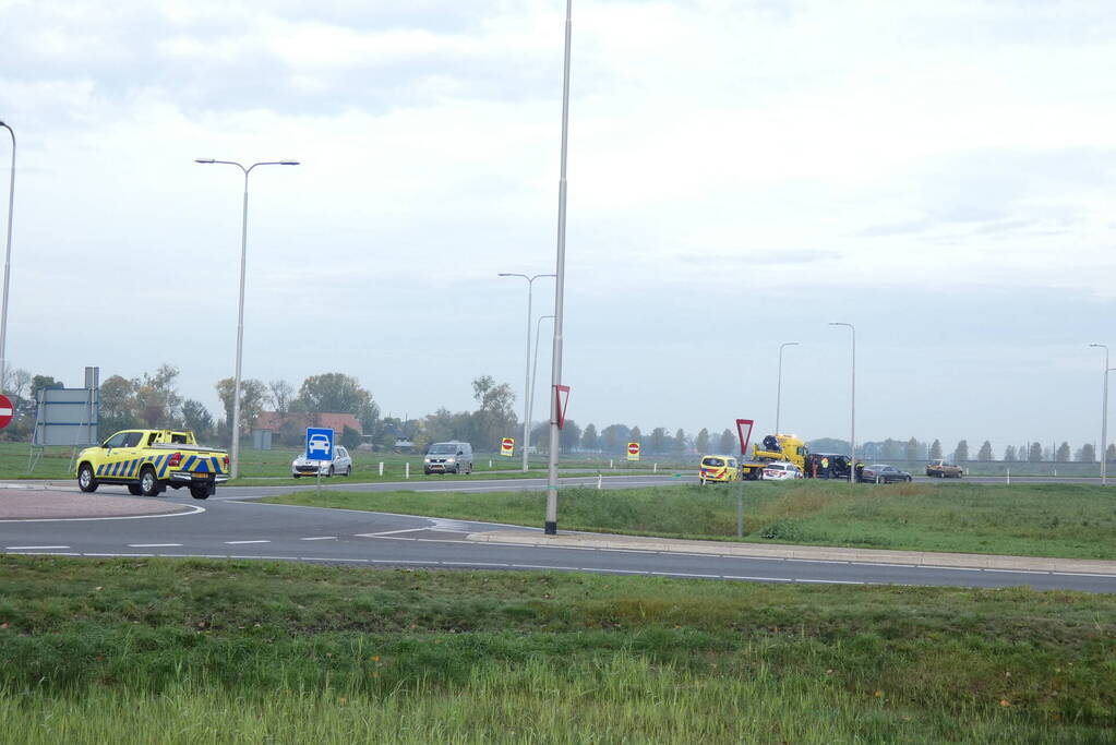 Veel schade bij aanrijding oprit