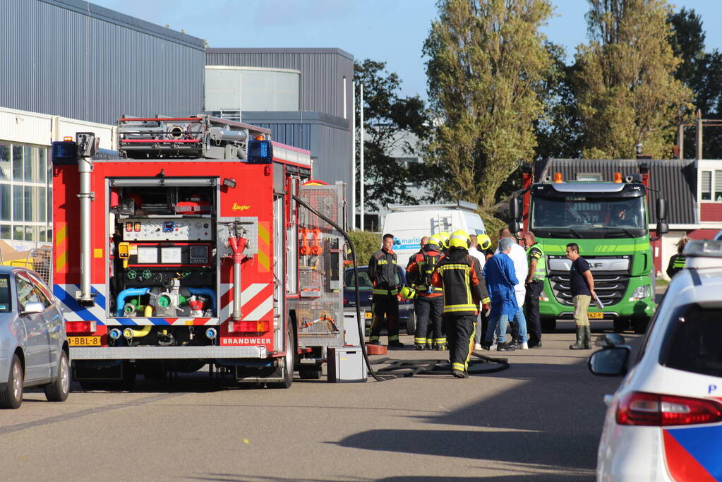 Bedrijfspand ontruimt door chemische reactie