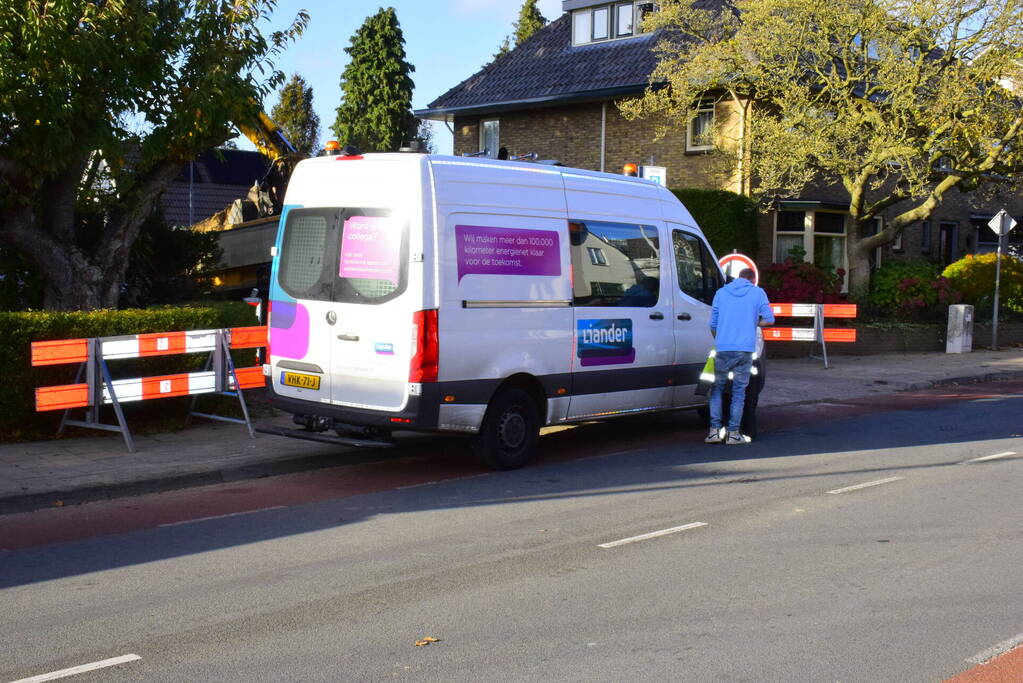 Gaslekkage bij wegwerkzaamheden