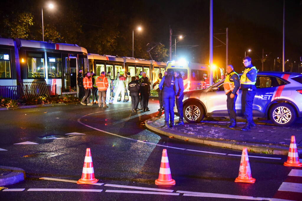 Ernstige aanrijding tussen persoon en tram