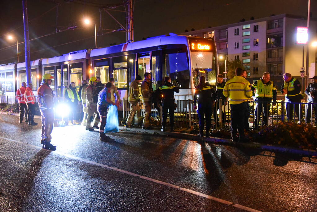 Ernstige aanrijding tussen persoon en tram