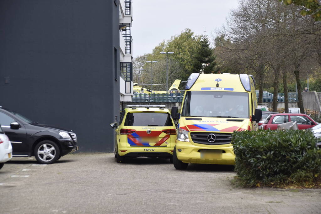 Traumahelikopter trekt veel bekijks