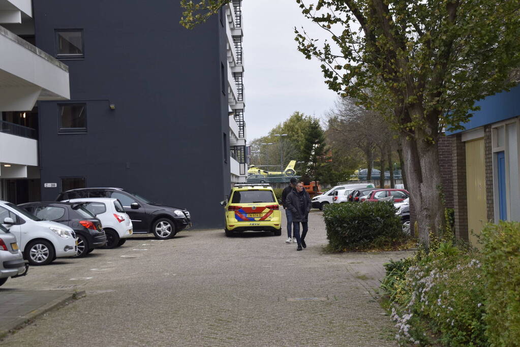 Traumahelikopter trekt veel bekijks