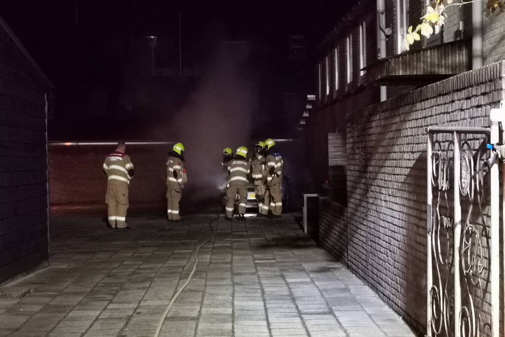 Auto beschadigd door brand