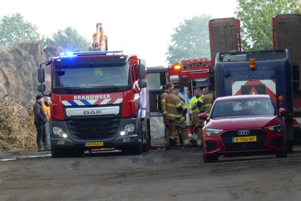 Brand bij hoveniers bedrijf in berghem