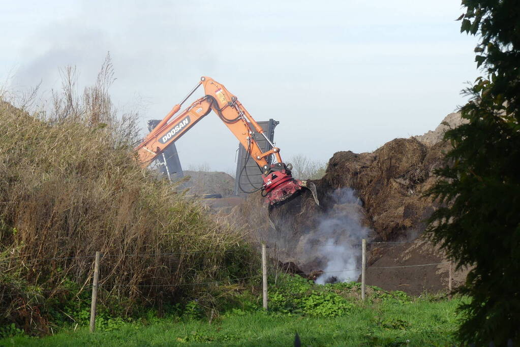 Brand bij hoveniers bedrijf in berghem