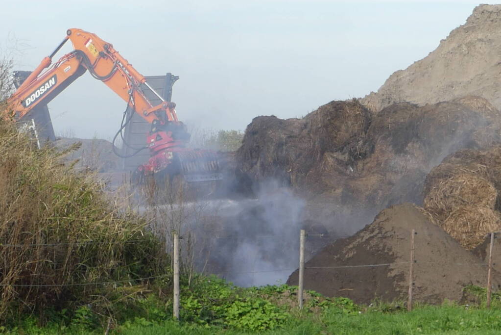 Brand bij hoveniers bedrijf in berghem