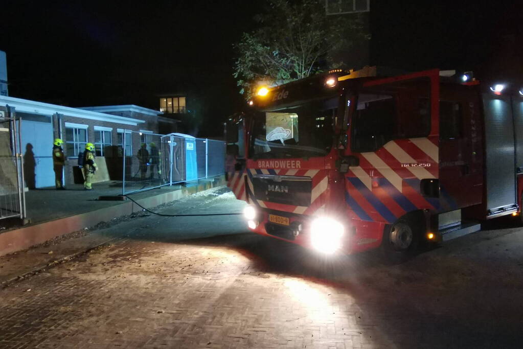 Brandweer ingezet voor brandende dixi