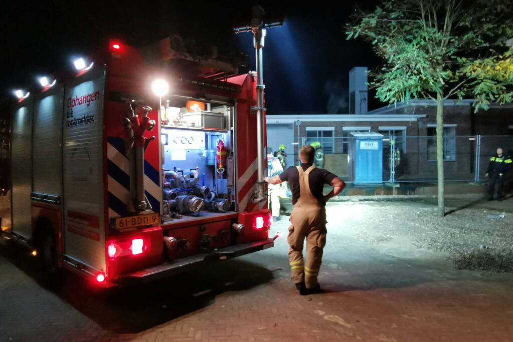 Brandweer ingezet voor brandende dixi