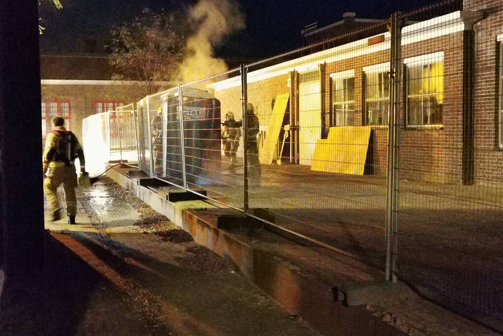 Brandweer ingezet voor brandende dixi