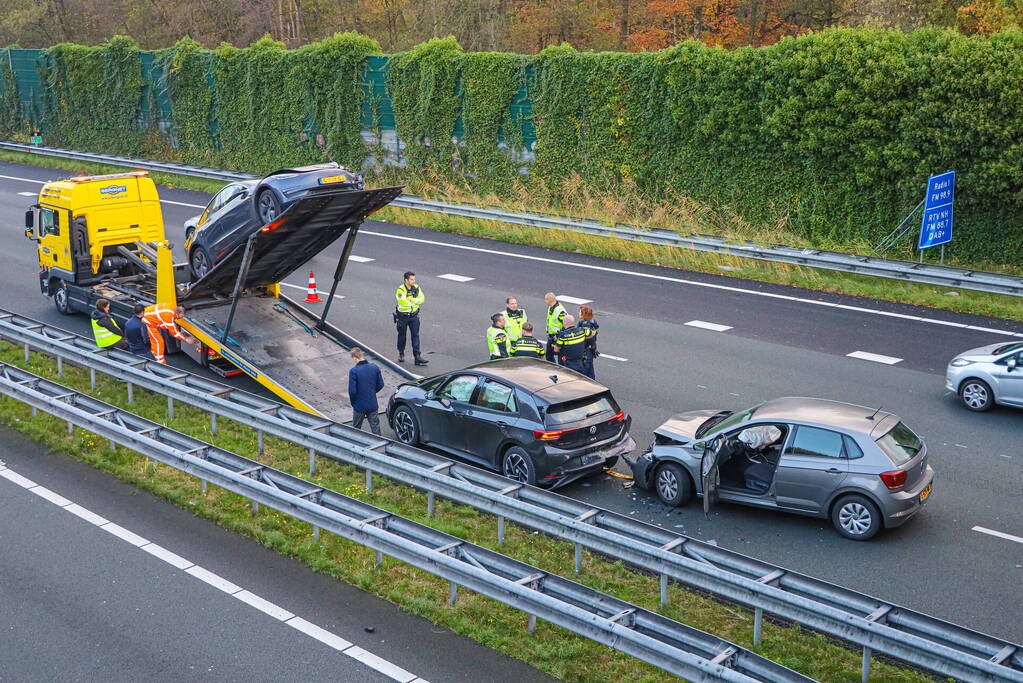 Meerdere voertuigen betrokken bij kettingbotsing