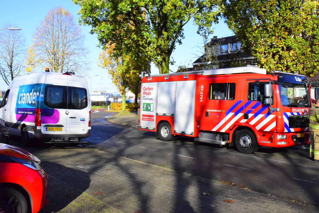 Gaslekkage in tuin van woning