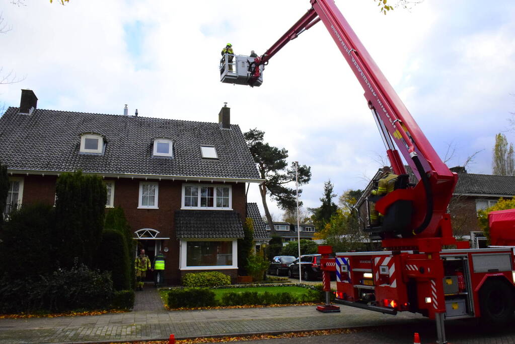 Vastzittende kauw uit schoorsteen gehaald