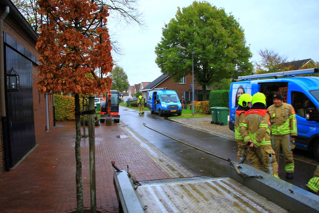 Flinke gaslekkage bij graafwerkzaamheden