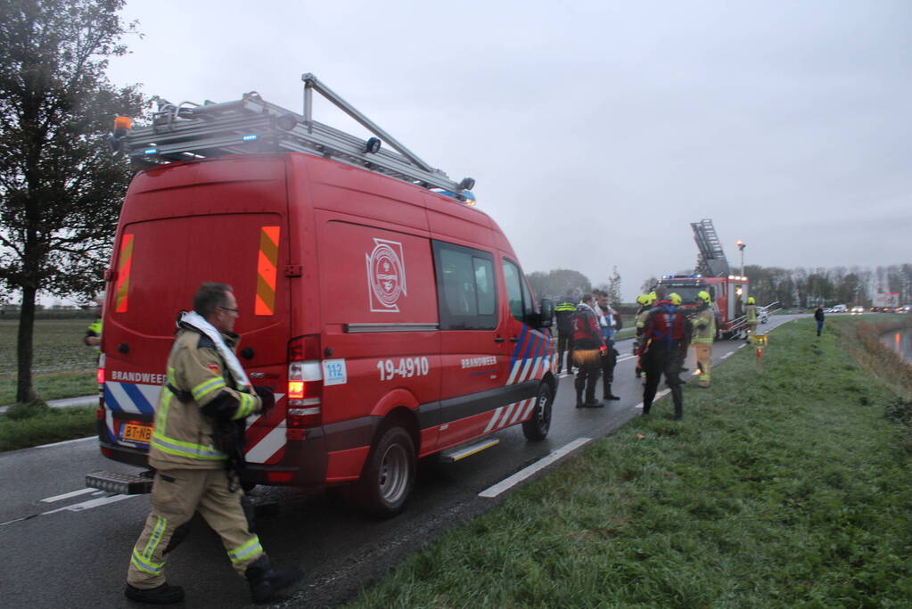 Bestuurder gewond na te water raken met voertuig