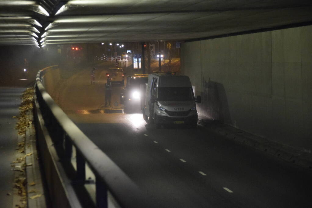 Weg afgesloten door plaatsing voetgangersbrug