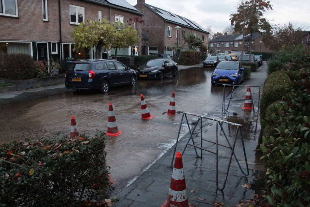 Vrouw valt in sinkhole door waterlekkage