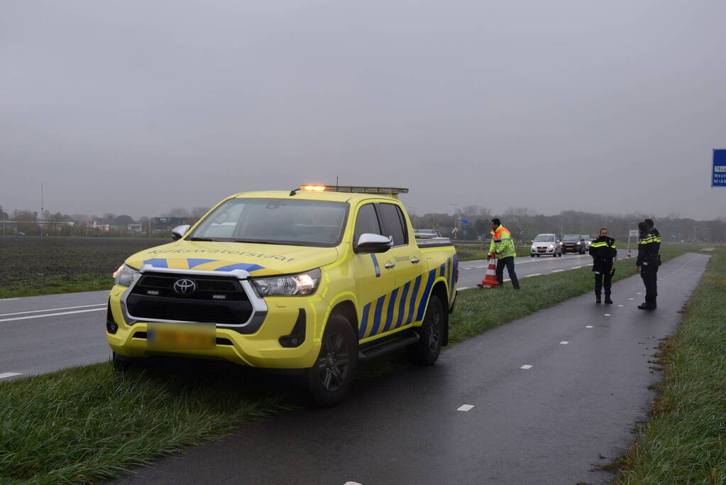 Dronken bestuurder belandt in sloot