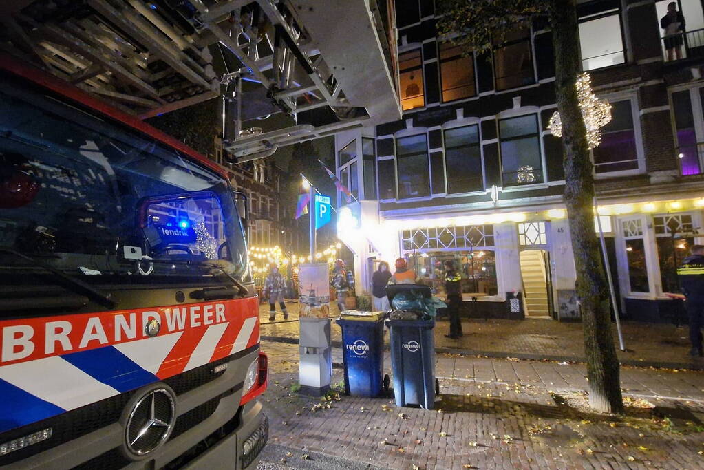 Brand in keuken van restaurant
