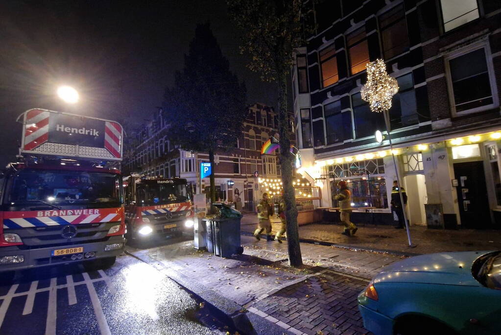 Brand in keuken van restaurant
