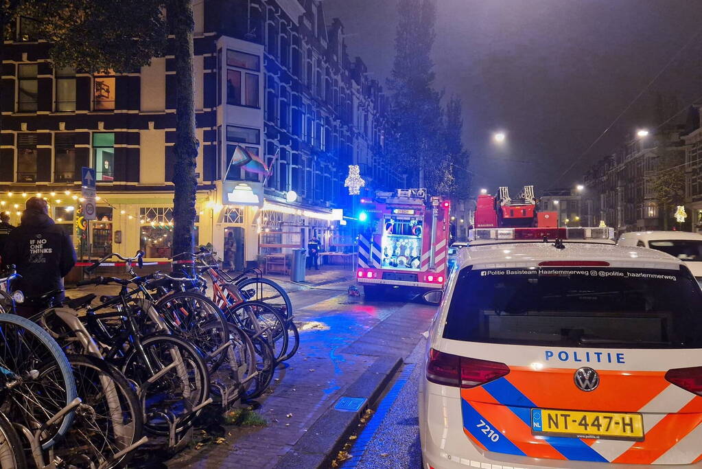 Brand in keuken van restaurant