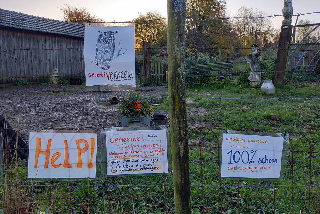 Bewoners buurtschap Dal-Bilsen protesteren