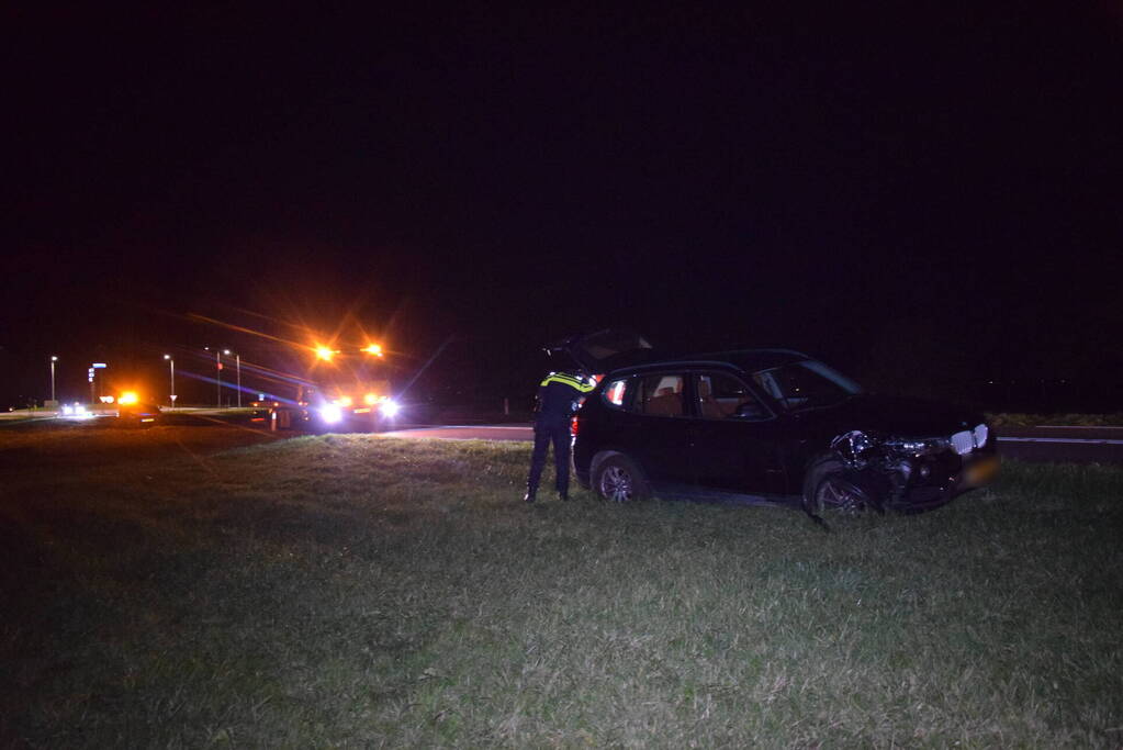 Auto zwaar beschadigd bij eenzijdig ongeval