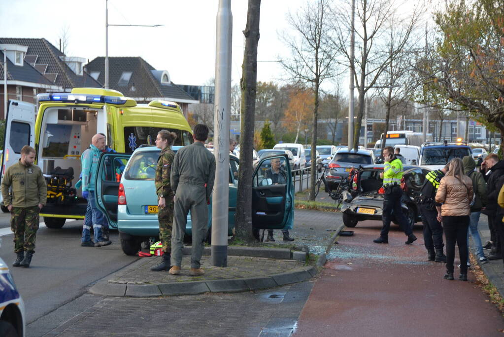 Veel schade bij kop-staart aanrijding