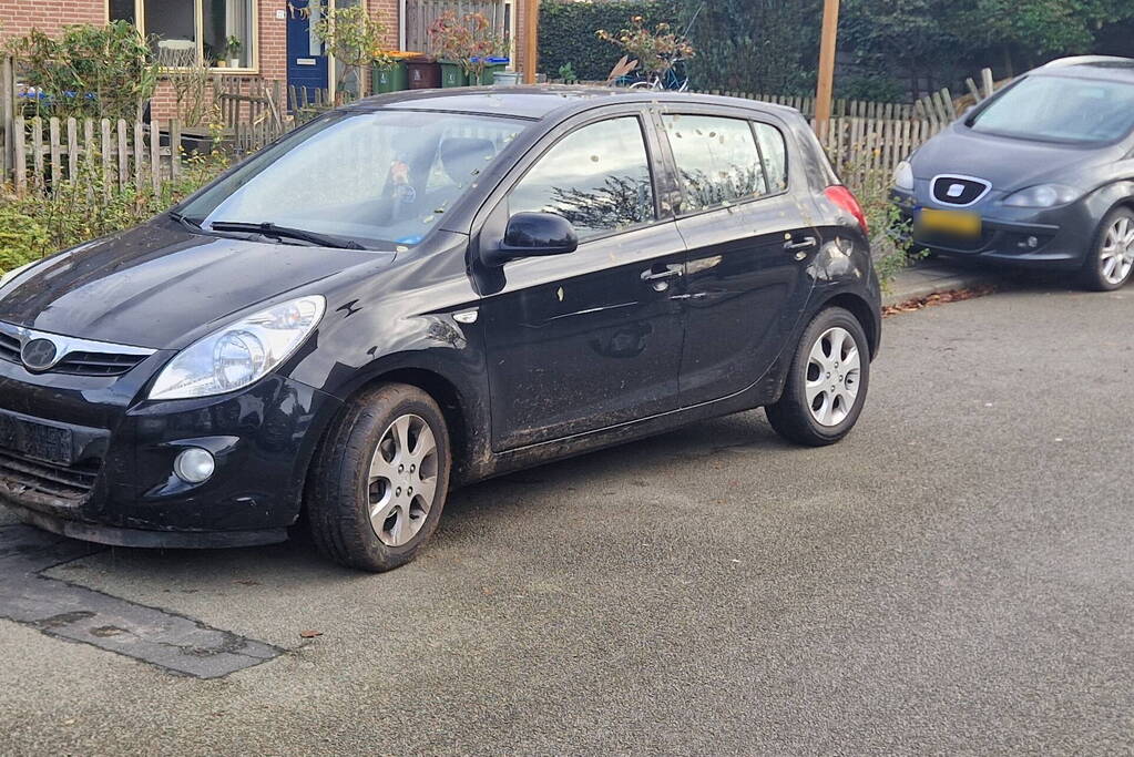 Automobilist schrikt en rijdt tuin in